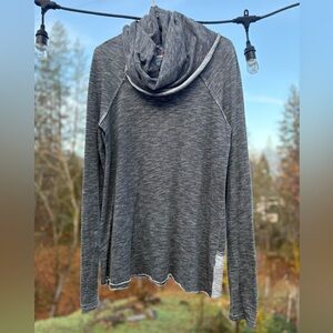 Free People Beach Cowl Neck Long Sleeve Layering Top